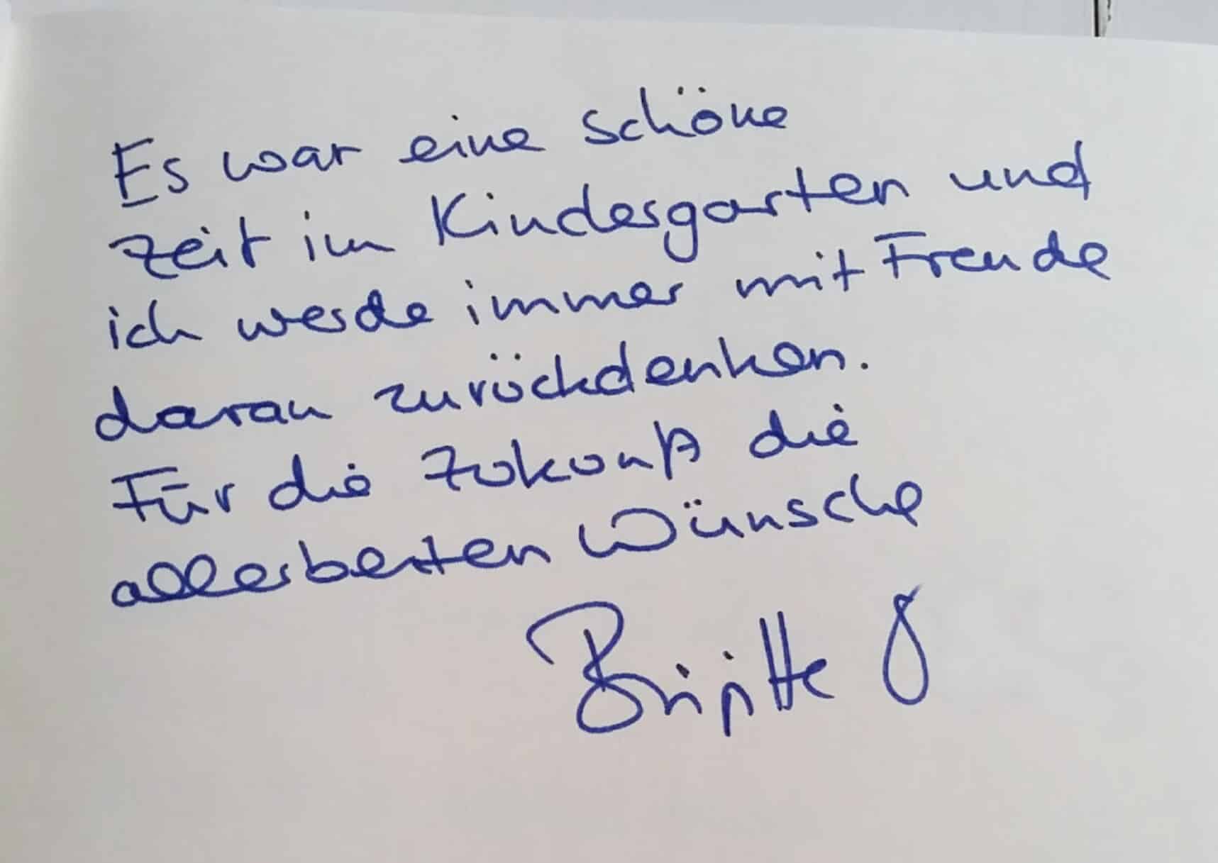 Für tolle zeit im kindergarten die danke Dankesagung an